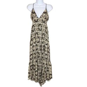 L’Agence Grace Maxi Dress 100% Silk Butterfly Print